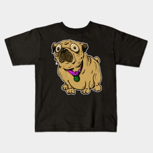 The Worried Pug Dog Kids T-Shirt